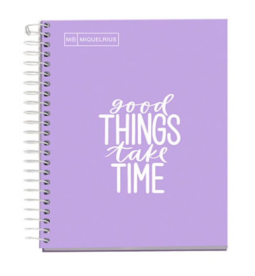 ბლოკნოტი გვერდული ზამბარით A5 "მიქელ-რიუსი / MIQUEL-RIUS" 100 ფურცელი, ლავანდა