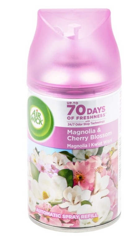 ჰაერის აეროზოლის სათადარიგო ბალონი "AIR WICK" MAGNOLIA AND CHERRY BLOSSOM (250 მლ)