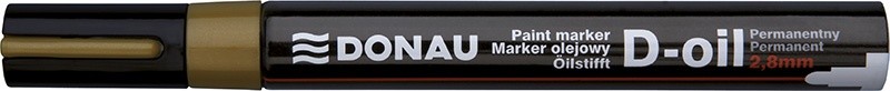 წყალგამძლე პერმანენტ მარკერი (უშლადი) DONAU D-OIL 2.8მმ ოქროსფერი