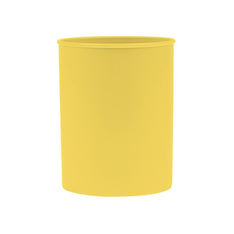 საკანცელარიო ჭიქა პლასტმასის მრგვალი - ყვითელი DONAU 95*75მმ