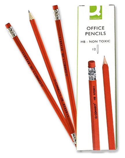 სტანდარტული ფანქარი Q-CONNECT HB წითელი (12ცალი)