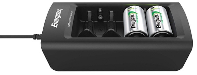 ელემენტების დამტენი "ენერჯაიზერი / ENERGIZER" UNIVERSAL (ტენის AA, AAA, C, D, 9V ელემენტებს) (უმაღლესი ხარისხი)