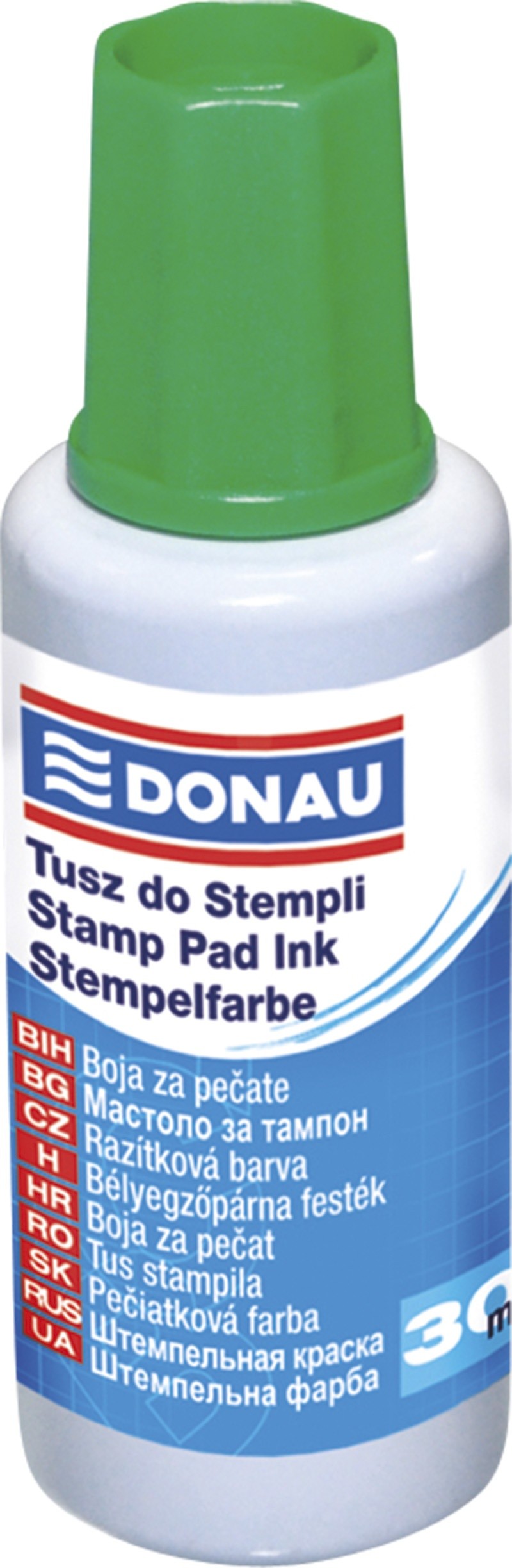 ბეჭდის მელანი (30 მლ) DONAU მწვანე